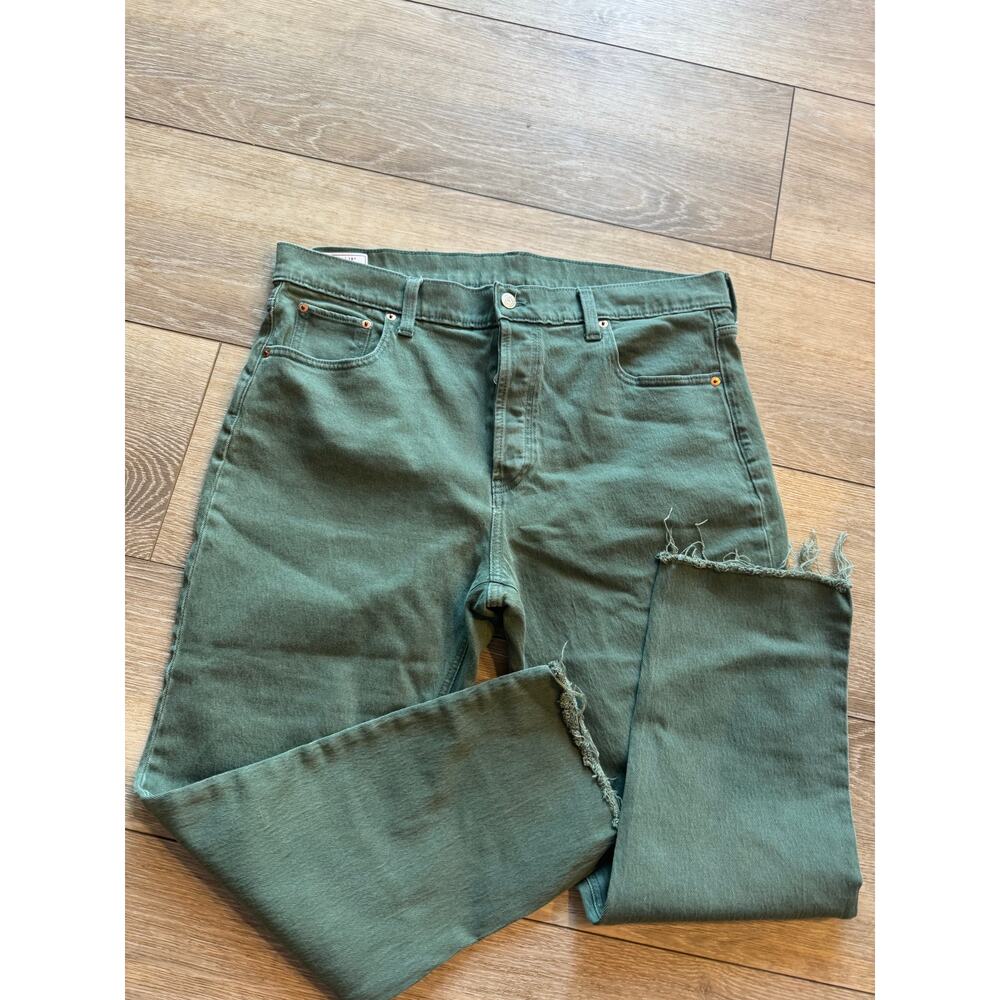 Gap Cheeky High Rise Straight Green Jeans size 18R